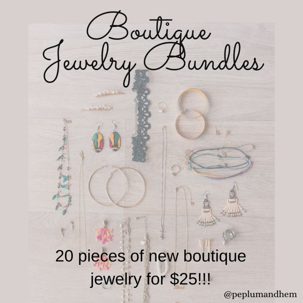 20 Boutique Jewelry items lot earring bracelet necklace for gifts or resale